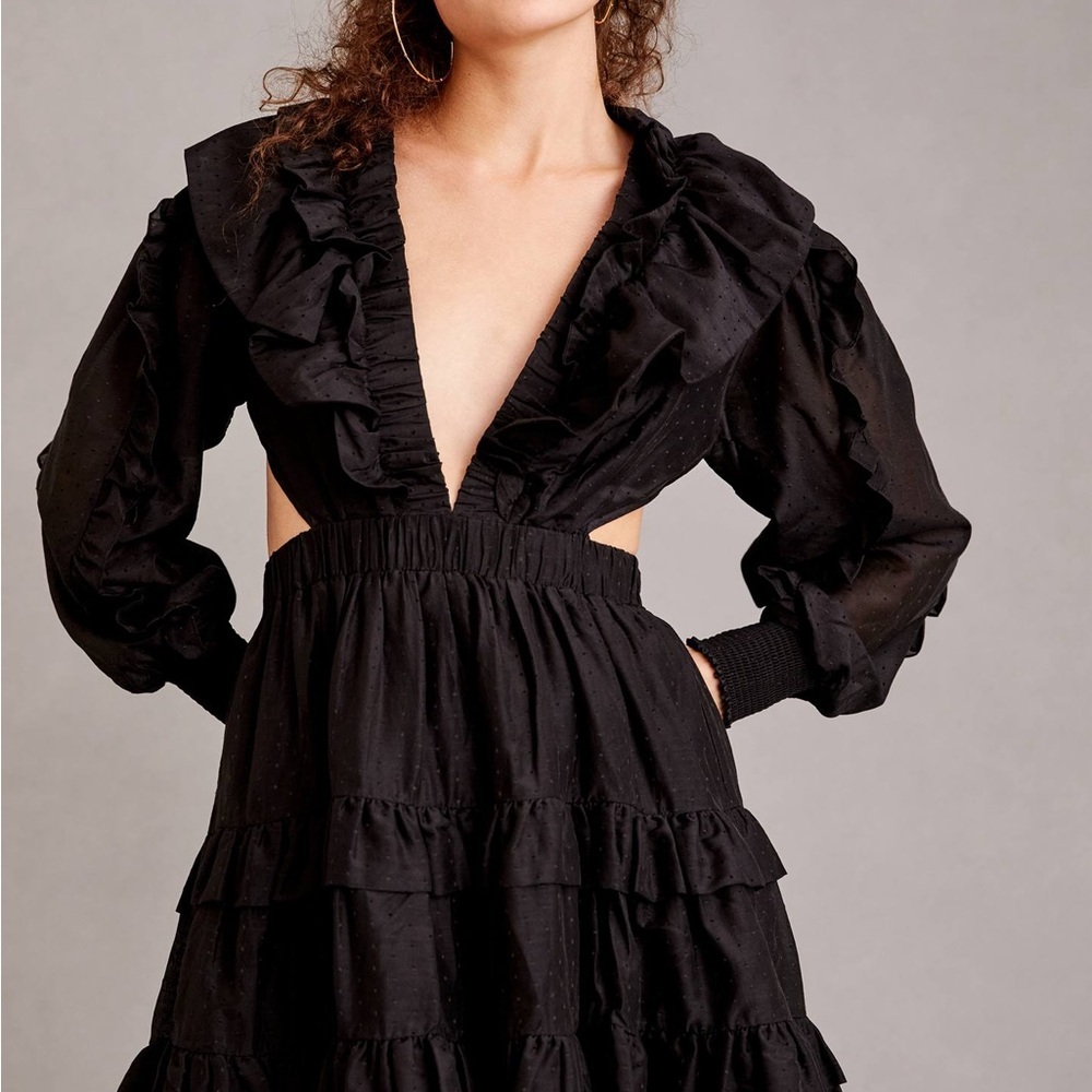 Magali Pascal Ruffled Cutout Dress